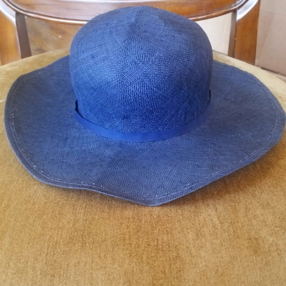 Talbots Wide Brim Straw Beach Pool Vacation Sun Hat